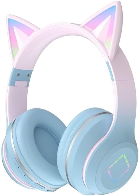 Imagen de Usoun Kids Headphones Cat Ear LED Bluetooth en OfertitasTOP
