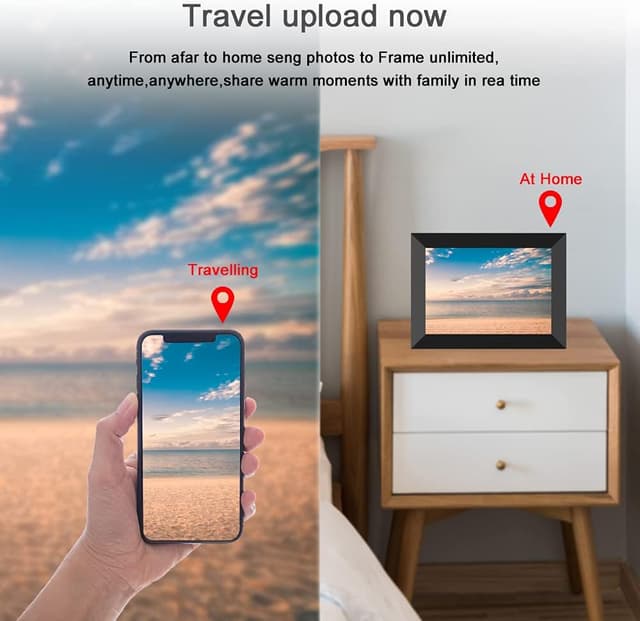 Thumbnail 6 de Aorpdd Digitaler Bilderrahmen WLAN 10.1 Zoll 32 GB
