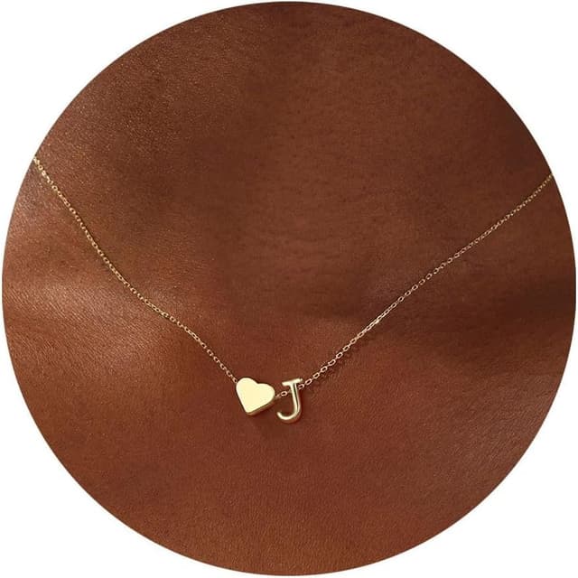 Thumbnail 6 de TINGN Herz-Kette mit Buchstabe in Goldoptik (18K vergoldet), inklusive Verlängerung und Mosquetonverschluss