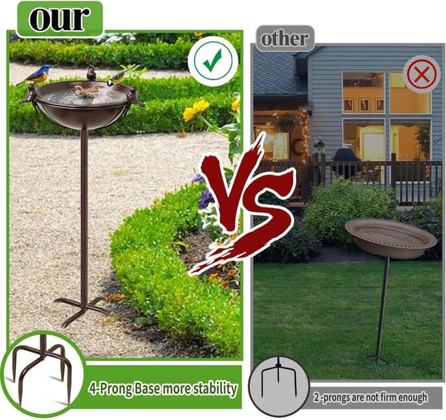 Detalle 2 de Giyiprpi Metall Vogelbad Garten 147x25 cm