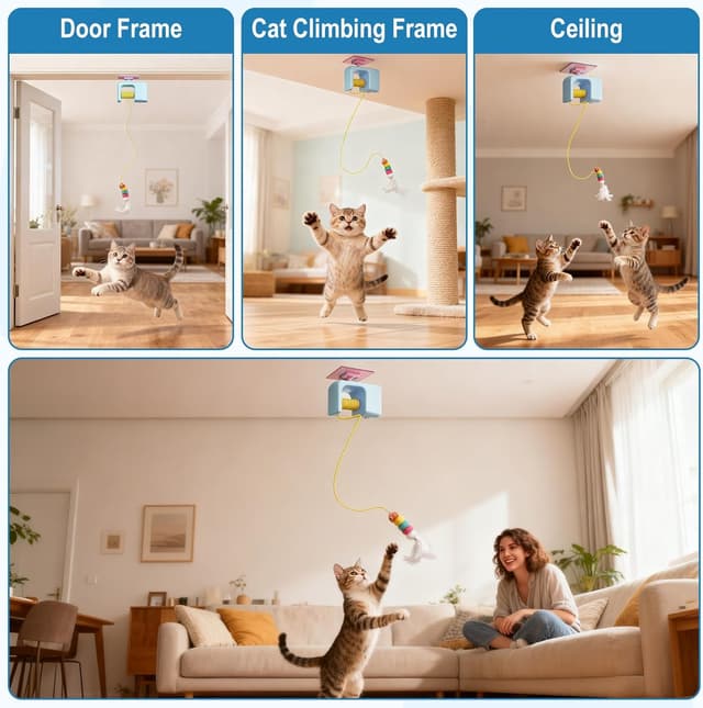 Thumbnail 6 de MewZoo Interactive Cat Toy for Indoor Cats