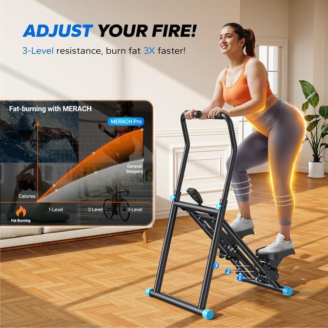 Detalle de MERACH Upgraded Stair Stepper Exercise Machine for Home Gym (Foldable Vertical Stair Climber)