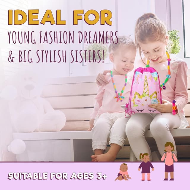 Detalle de Orian Pop Beads Jewelry Making Kit for Girls (550+ Piece Set) — Snap Beads for Bracelets, Necklaces & Rings