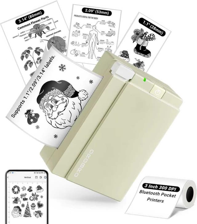 Detalle de ORGBRO X3 Mini 2–3 inch thermal sticker printer