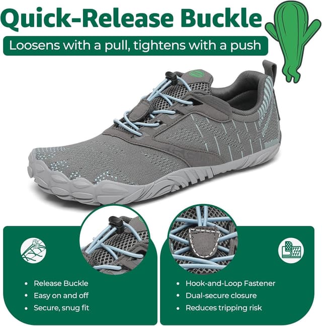 Detalle 2 de SAGUARO Scarpe da Trail Running Barefoot uomo e donna con punta ampia