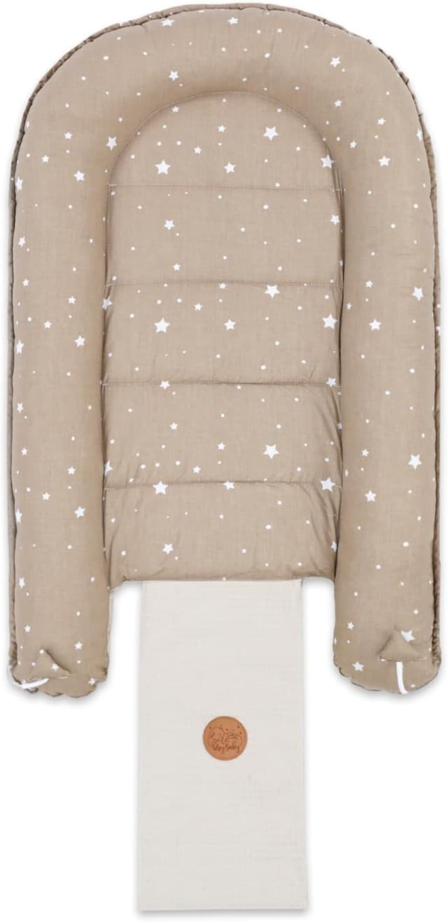 Detalle 2 de Nido Bebé Ninho Beige con Estrellas 🌟 para Cuna y Viaje