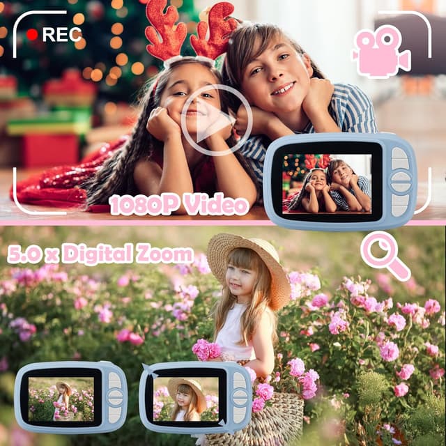 Detalle de GlobalCrown Fotocamera istantanea bambini 3,5