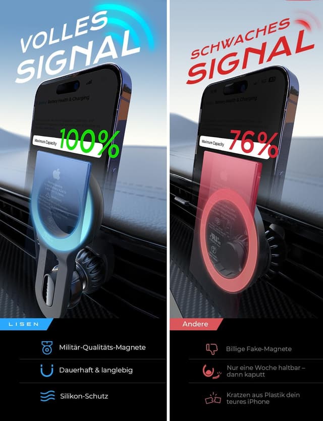 Detalle 2 de LISEN Magsafe Autohalterung 30N