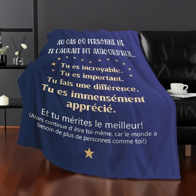 Detalle 1 de Couverture homme inspirante 150 x 130