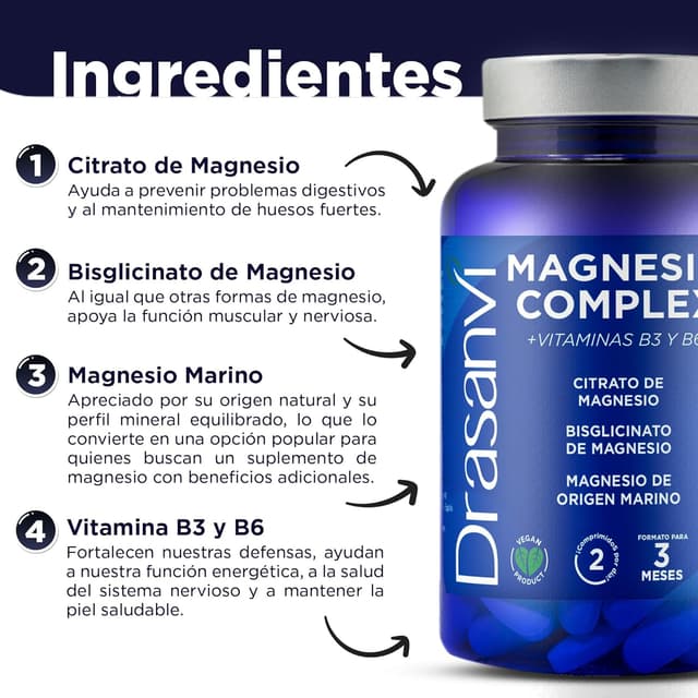 Thumbnail 2 de Drasanvi Magnesio Complex 💊 180 Comprimidos, Alta Absorción