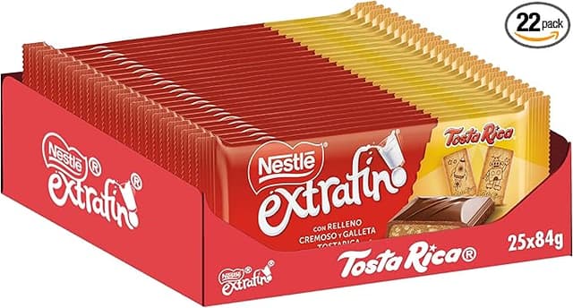 Imagen de Nestlé Extrafino Chocolate con leche y galleta Tosta Rica 🍫 en OfertitasTOP