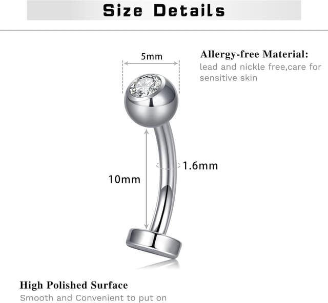 Thumbnail 1 de Briana Williams Bauchnabelpiercing 14G 10mm