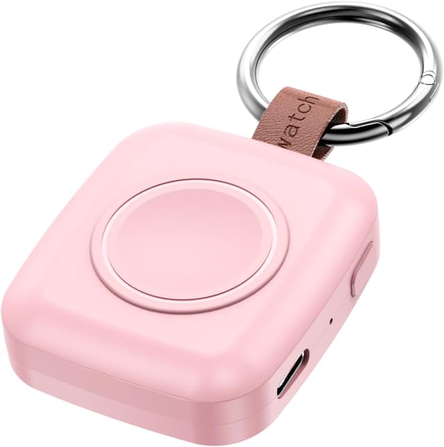 Detalle de ACEQINGSE Portable Wireless Charger for Apple Watch (1200mAh) Magnetic Pink