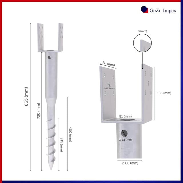 Detalle 2 de GeZu Impex vis de sol 91 x 91