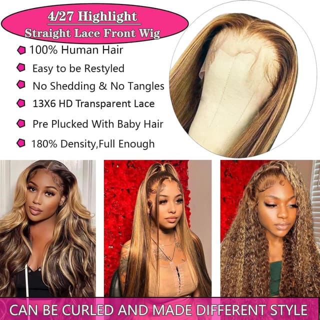 Detalle 2 de Cypha Ombre Lace Front Wig 28in