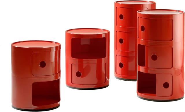 Thumbnail 4 de Kartell Componibili contenitore 2 elementi rosso, base tonda