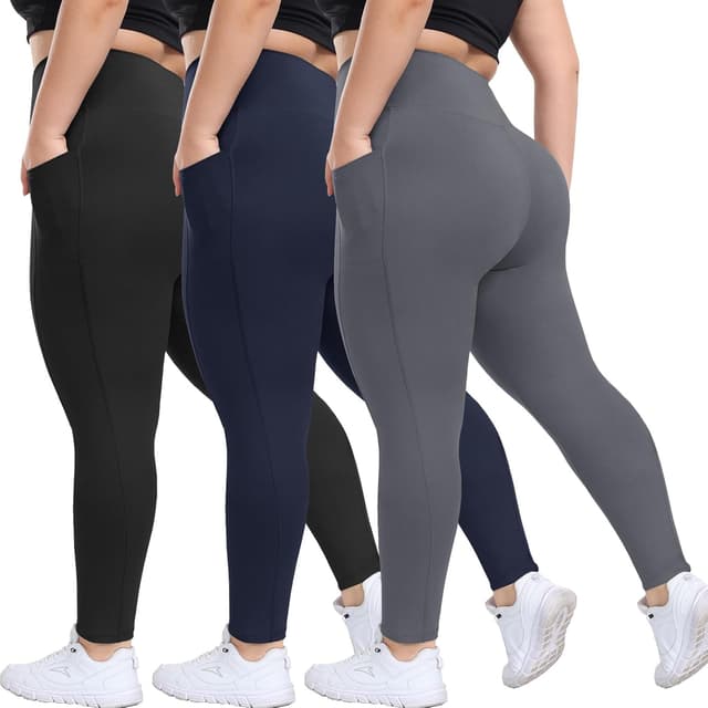 Thumbnail 4 de HLTPRO 3 Pack Plus Size Leggings High-Waisted