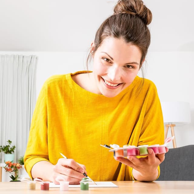 Detalle de Ravensburger CreArt 23639 „Ausgefallene Formen“ – Malen nach Zahlen für Erwachsene als DIY-Set