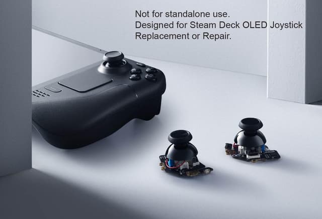 Detalle de GuliKit OLED Thumbsticks (SD05) for Steam Deck OLED – Hall-effect replacement with touch sensing and one-key calibration