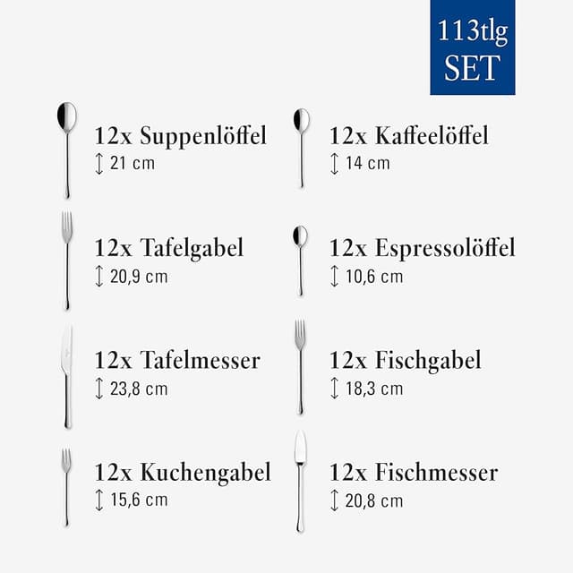 Thumbnail 2 de Villeroy & Boch Udine Cubertería 113 piezas 🍽