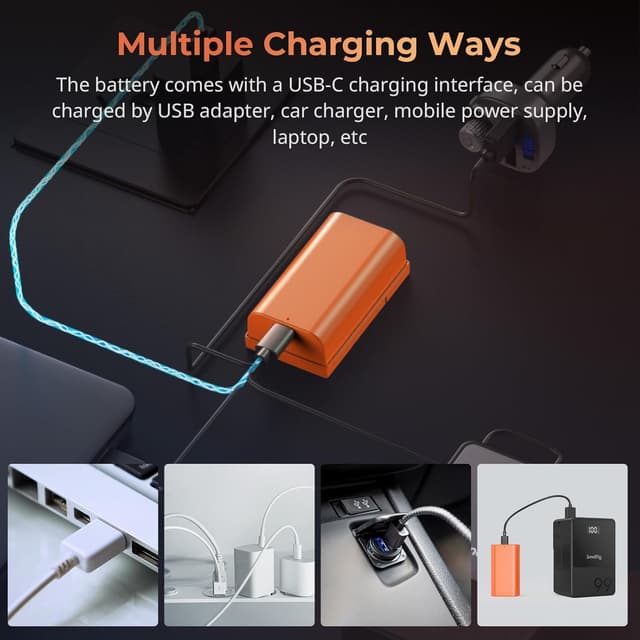 Thumbnail 4 de SMALLRIG Battery NP-F550 3500mAh USB-C Akku