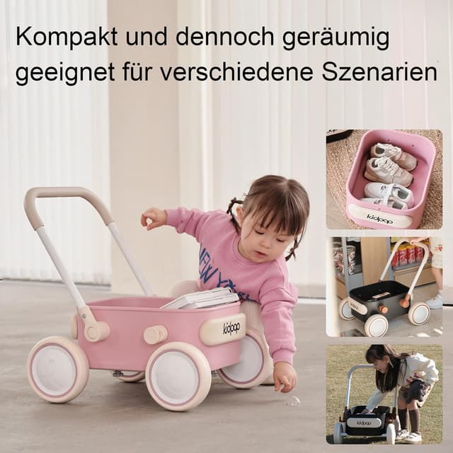 Detalle 2 de Kidpop PULA 2-in-1 Baby Lauflernhilfe (Indoor & Outdoor), Rosa