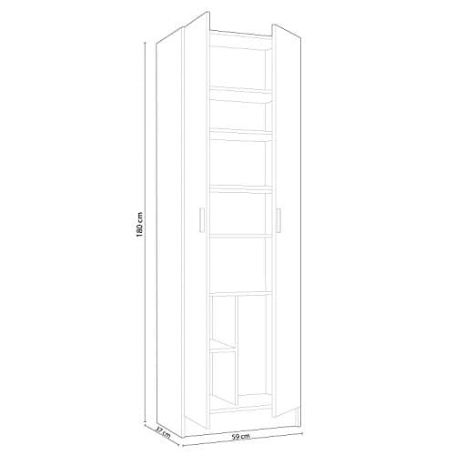 Detalle de Habitdesign Zapatero 2 Puertas con 6 Estantes