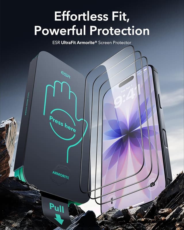 Thumbnail 1 de ESR Armorite 9H+ Glass iPhone 17/16 Pro