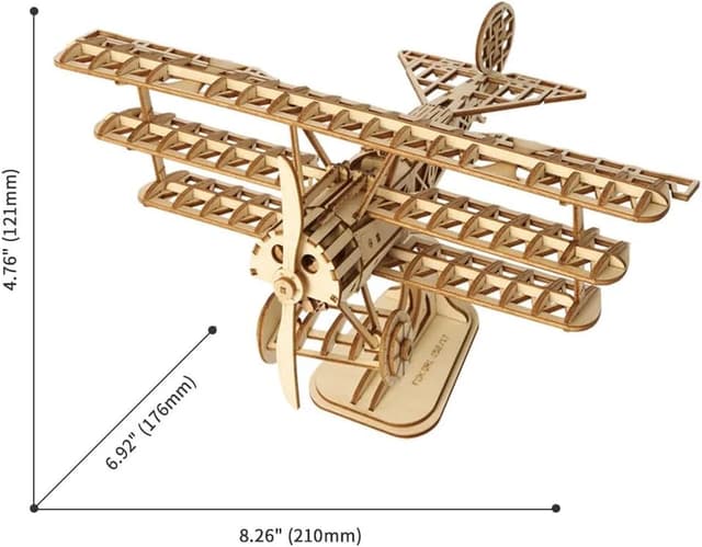 Detalle de ROBOTIME ROKR TG301 Avion 3D en puzzle bois