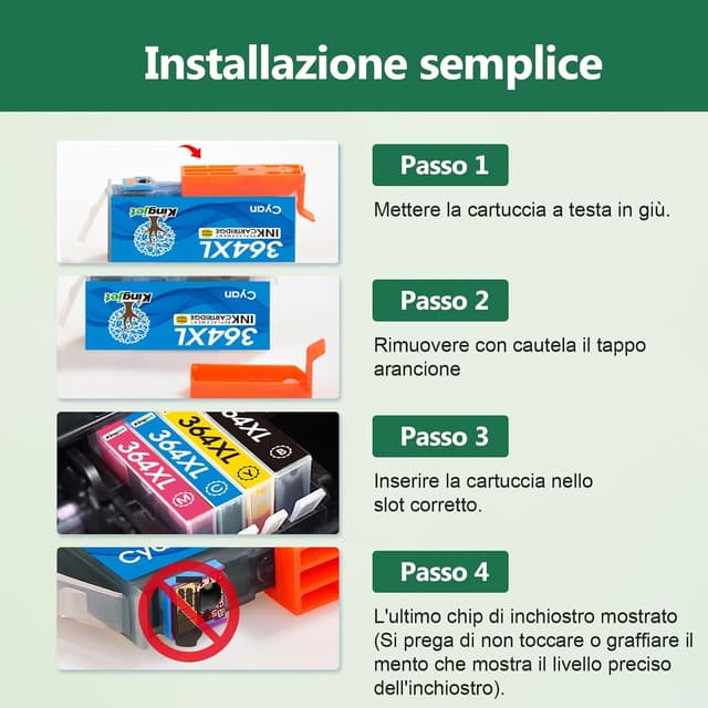 Thumbnail 5 de KINGJET 364XL Cartucce compatibili per HP 364XL multipack 12 pezzi 🖨