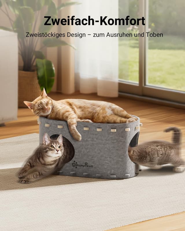 Detalle 1 de DownyPaws Katzenhöhle Filz 58 x 33 cm