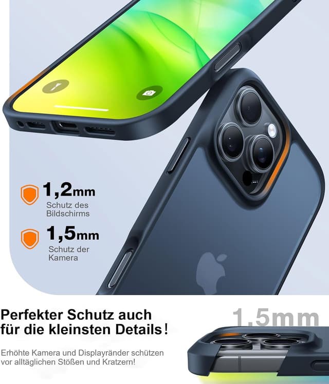 Detalle 2 de TORRAS Guardian iPhone 16 Pro Hülle Schwarz