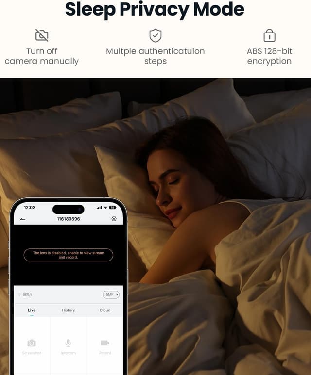 Detalle de ieGeek 2K 3MP indoor camera 2.4/5G WiFi