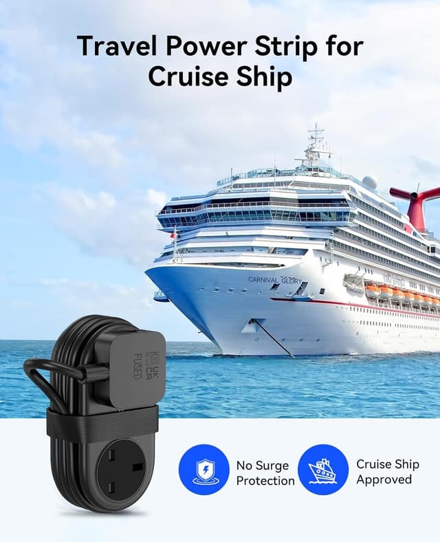 Thumbnail 6 de ORICO Travel Extension Lead with USB Slots (2 outlets, 3 USB ports, 13A) – rollable power strip for travel and home