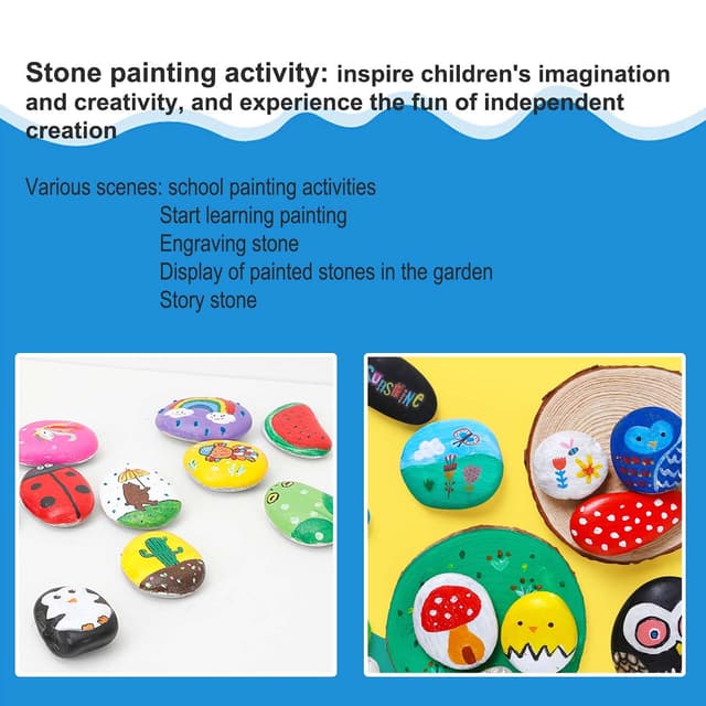 Detalle 1 de Hisredsun Flache Kieselsteine 9 Stück