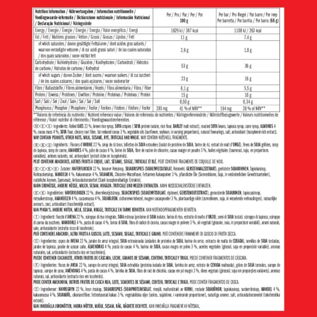 Thumbnail 5 de CLIF BAR Chocolate Almond Fudge 12 x 68 g