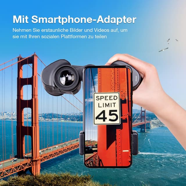 Thumbnail 5 de Binocolo Adulti Visione Notturna a Bassa Luce 10x50 Nero