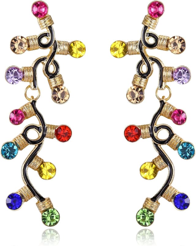 Detalle de Boucles d’oreilles Clearine femme série de Noël avec pendentif étoile en forme d’arbre