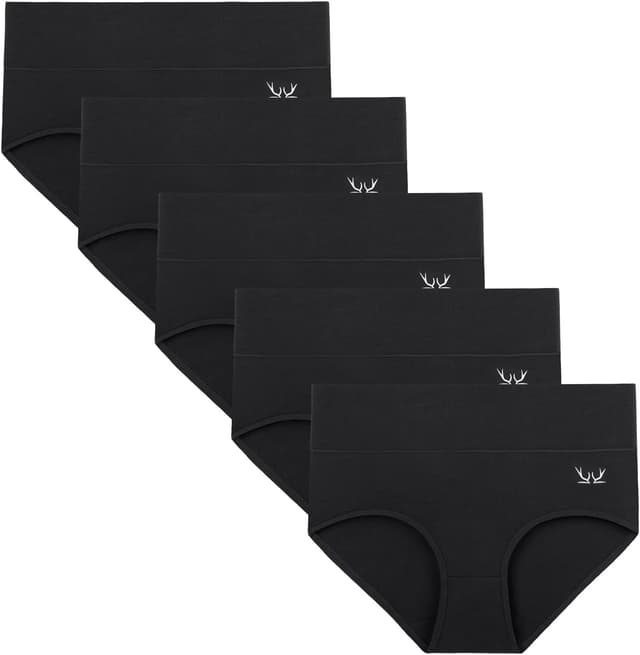 Detalle de TANSTC Women’s High Waist Cotton Knickers (Multipack of 5)