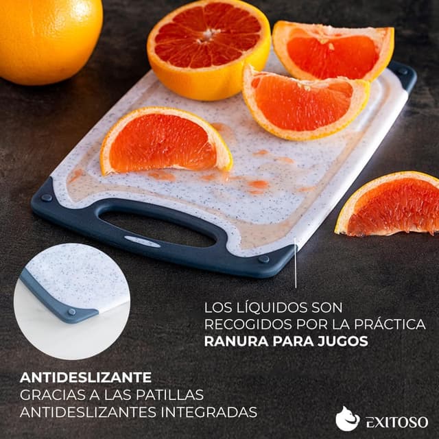 Detalle 2 de Exitoso Juego de 3 Tablas de Cortar Antideslizantes y sin BPA 🗡