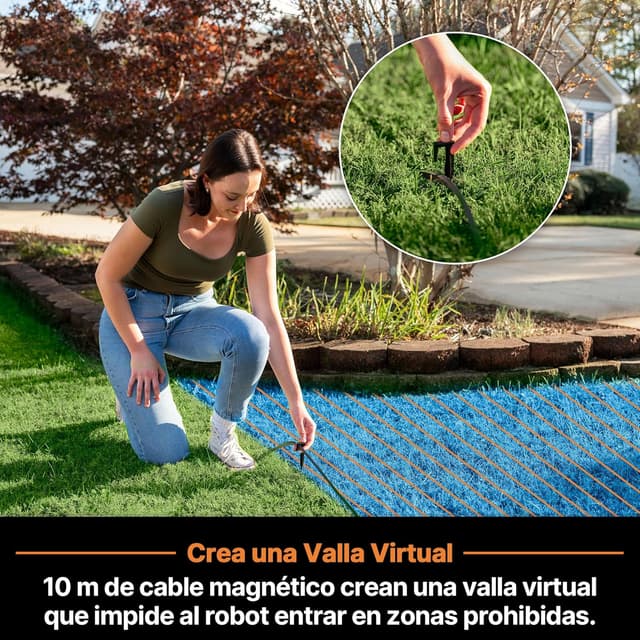 Detalle 1 de Lawnmaster OcuMow 18 cortacésped robótico 500 m²