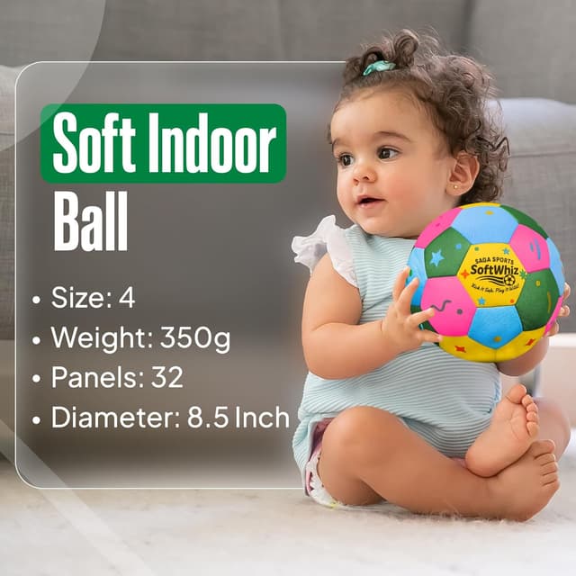 Thumbnail 2 de SAGA SPORTS SoftWhiz Safe Indoor Football Size 4