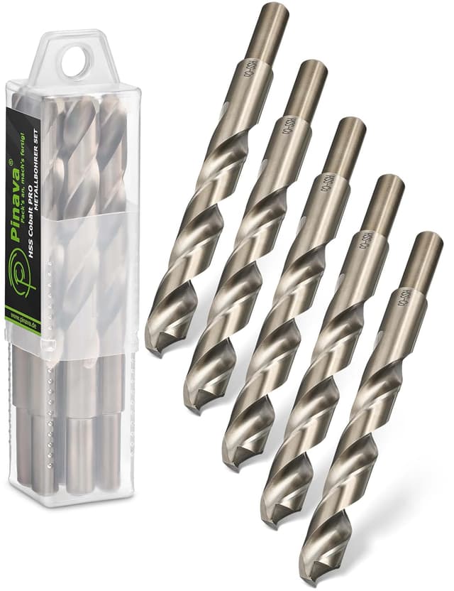 Detalle 2 de Pinava® HSS-Co Metallbohrer-Set (10-teilig) Ø 4,5 mm – selbstzentrierend für Edelstahl, Stahl & mehr