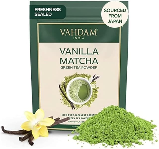 Detalle de VAHDAM Matcha Vainilla Té Verde 100g 🍵