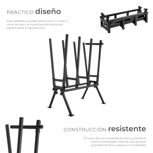 Detalle 1 de tectake Banco de Trabajo Plegable 76 x 53 x 102 cm