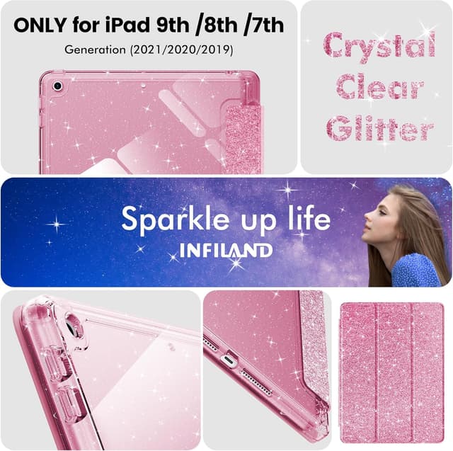 Thumbnail 6 de INFILAND iPad case 10.2 inch glitter