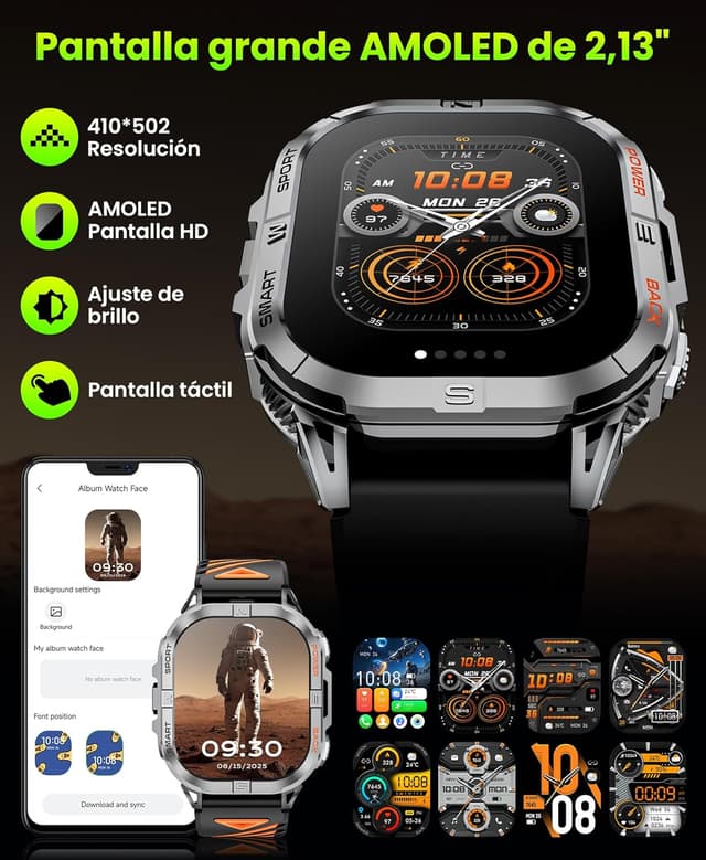 Thumbnail 4 de Joautrial Reloj Inteligente Hombre GPS 2,13