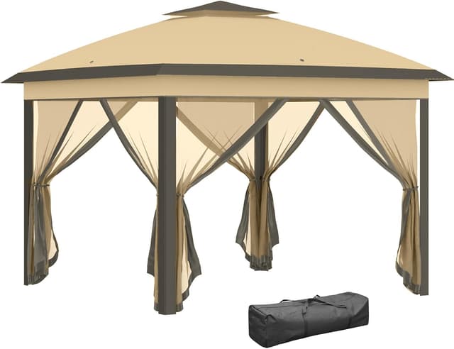 Detalle de Outsunny carpa plegable 3,3x3,3 m Pop-up