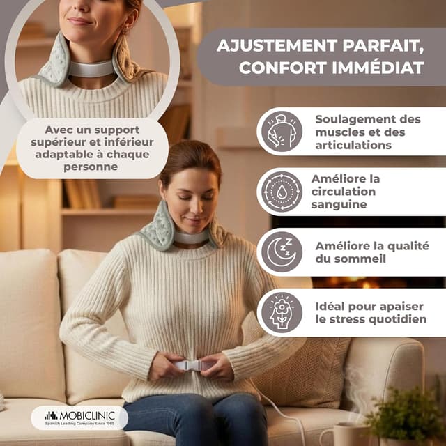 Thumbnail 5 de Mobiclinic® Coussin chauffant dos et nuque 62x43