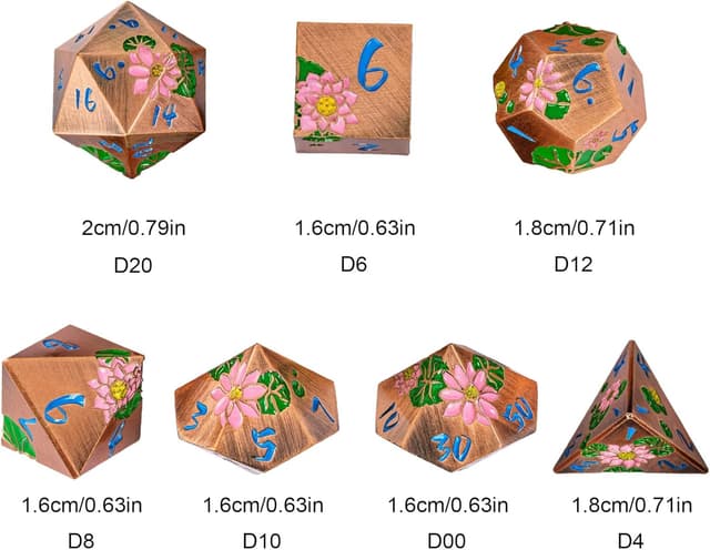 Thumbnail 6 de Cusdie 7‑Die Lotus metal dice set